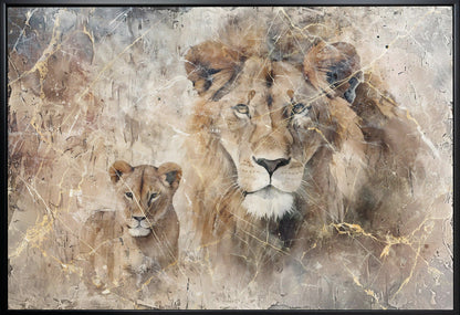 Art mural Lion Animal Art Vintage Illustration Décoration murale 08