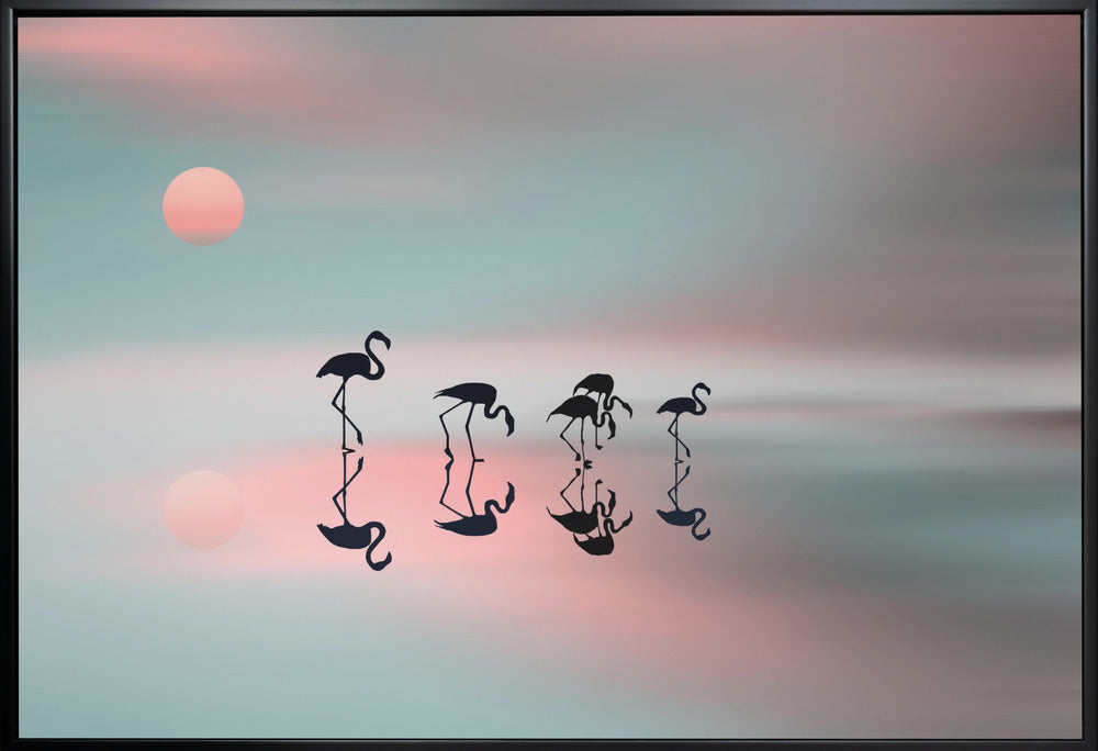 Flamants roses Wal Art Family.