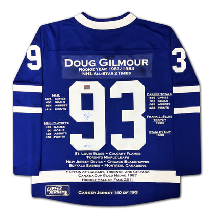 Doug Gilmour Toronto Maple Leafs Career Jersey /193