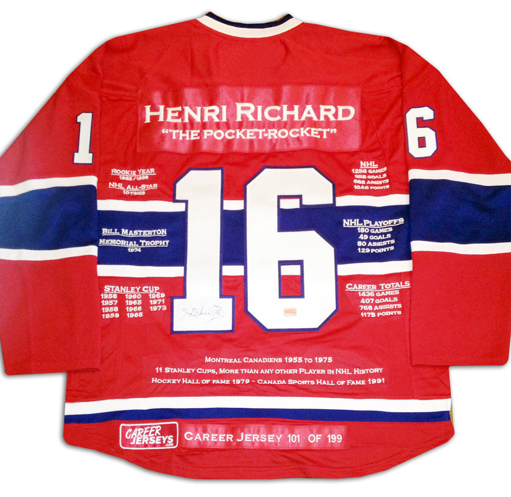 Henri Richard Montreal Canadiens Career Jersey /199