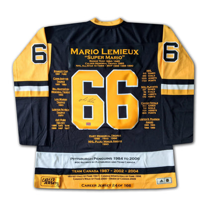 Mario Lemieux Pittsburgh Penguins Career Jersey /166