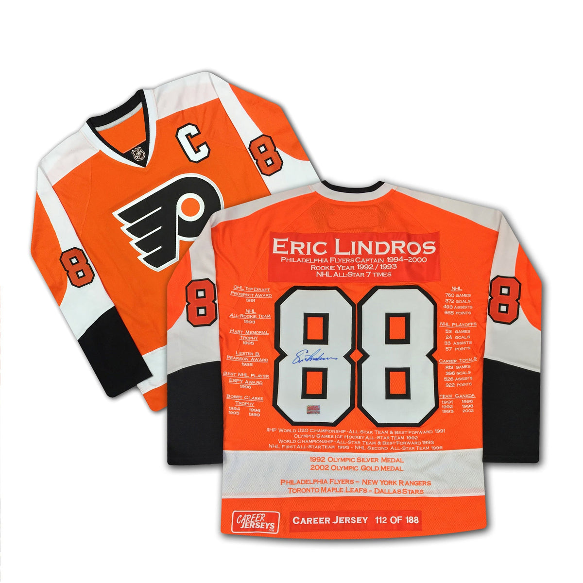 Eric Lindros Philadelphia Flyers Career Jersey /188