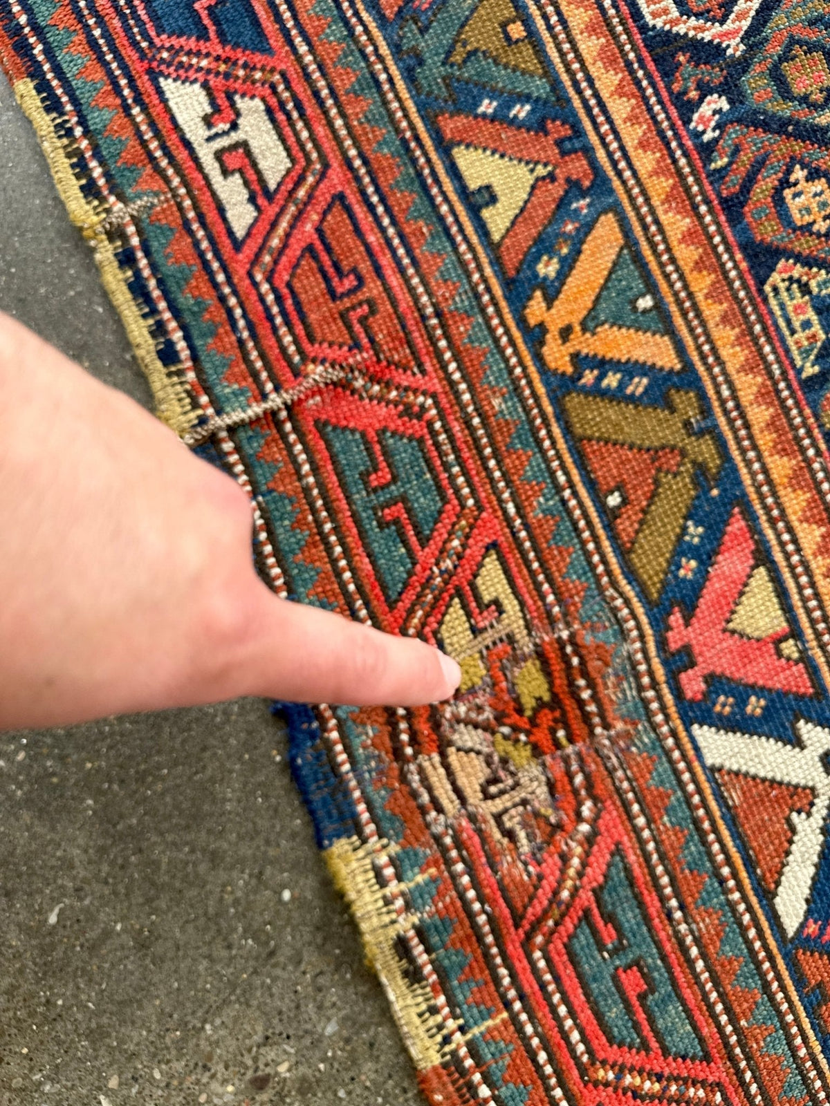 Caucasian Kazak Runner Rug | 4' 4" x 13' 9"