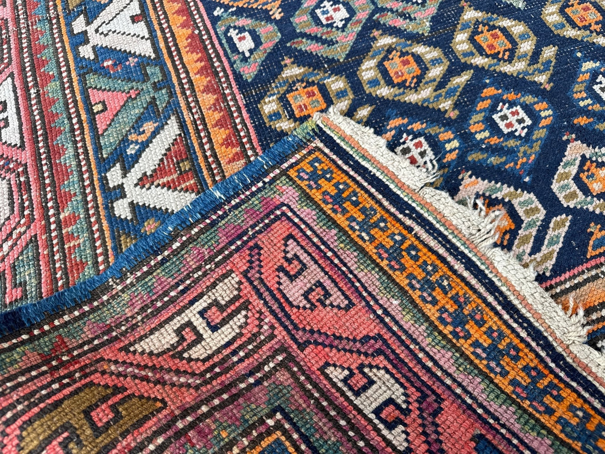 Caucasian Kazak Runner Rug | 4' 4" x 13' 9"