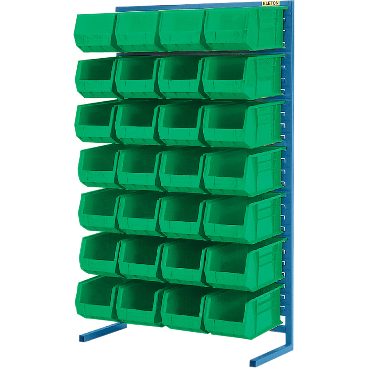 Single-Sided Stationary Bin Rack, 36" W x 12" D x 61" H, 28 Bins