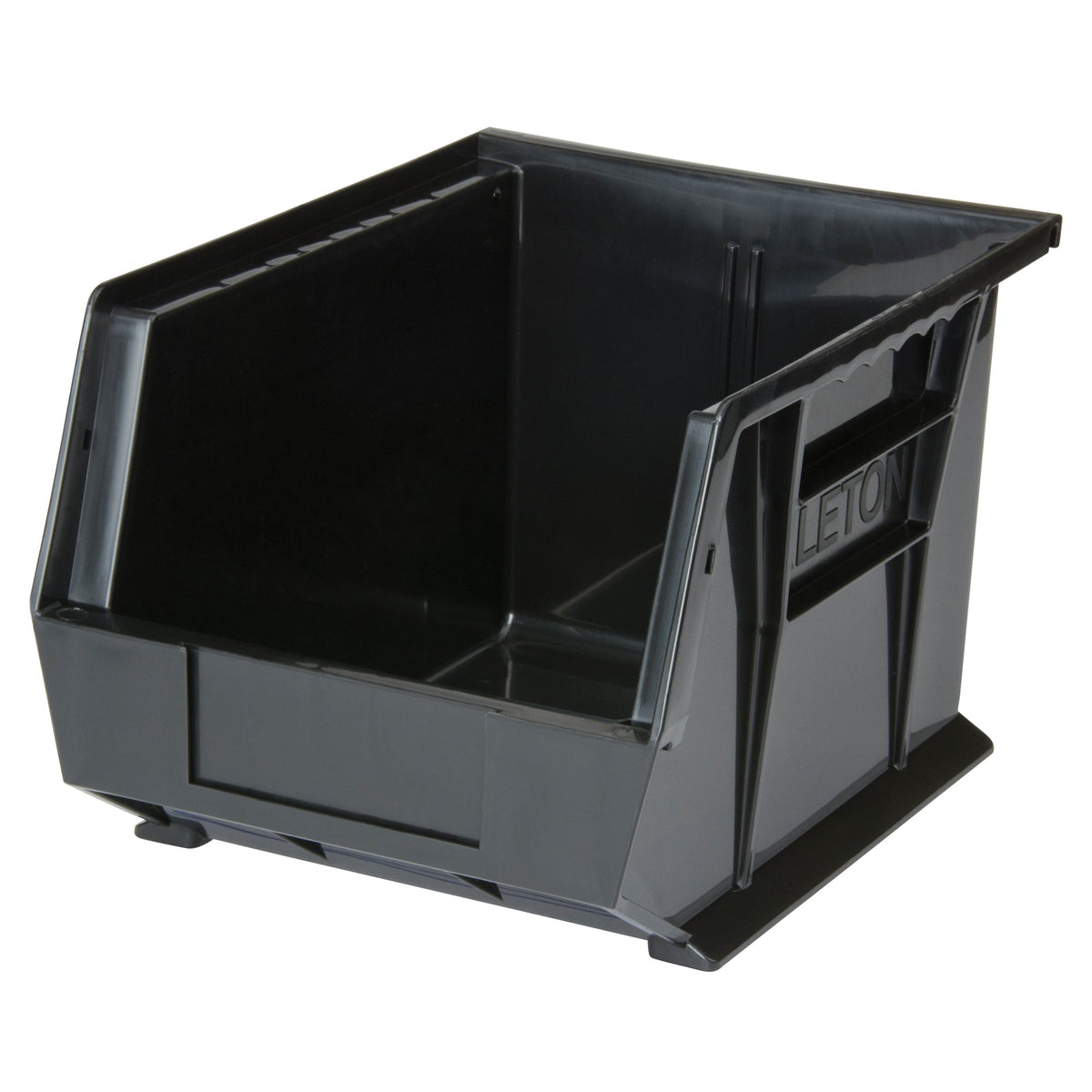 Bac empilable et suspendable, 8-1/4" larg. x 7" haut. x 10-3/4" prof., noir