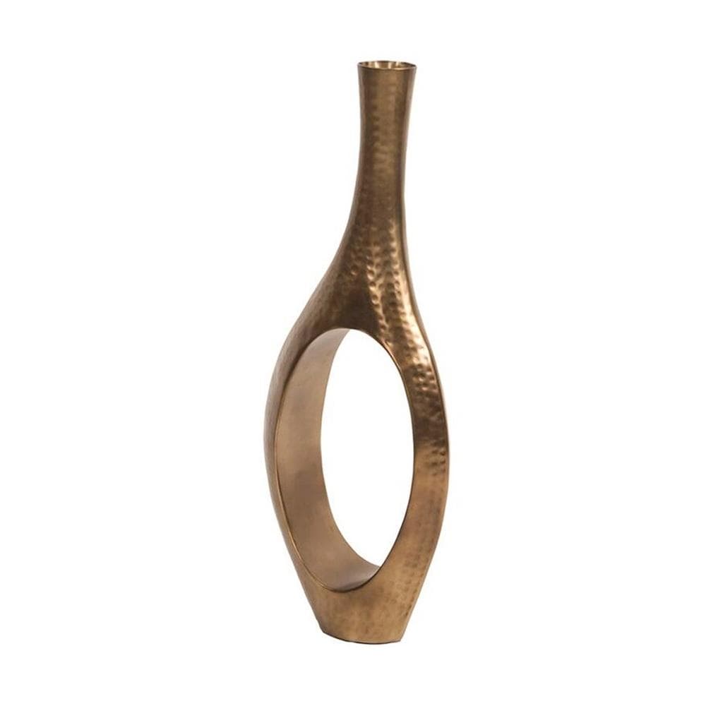 Vase à poser en laiton martelé Mateo