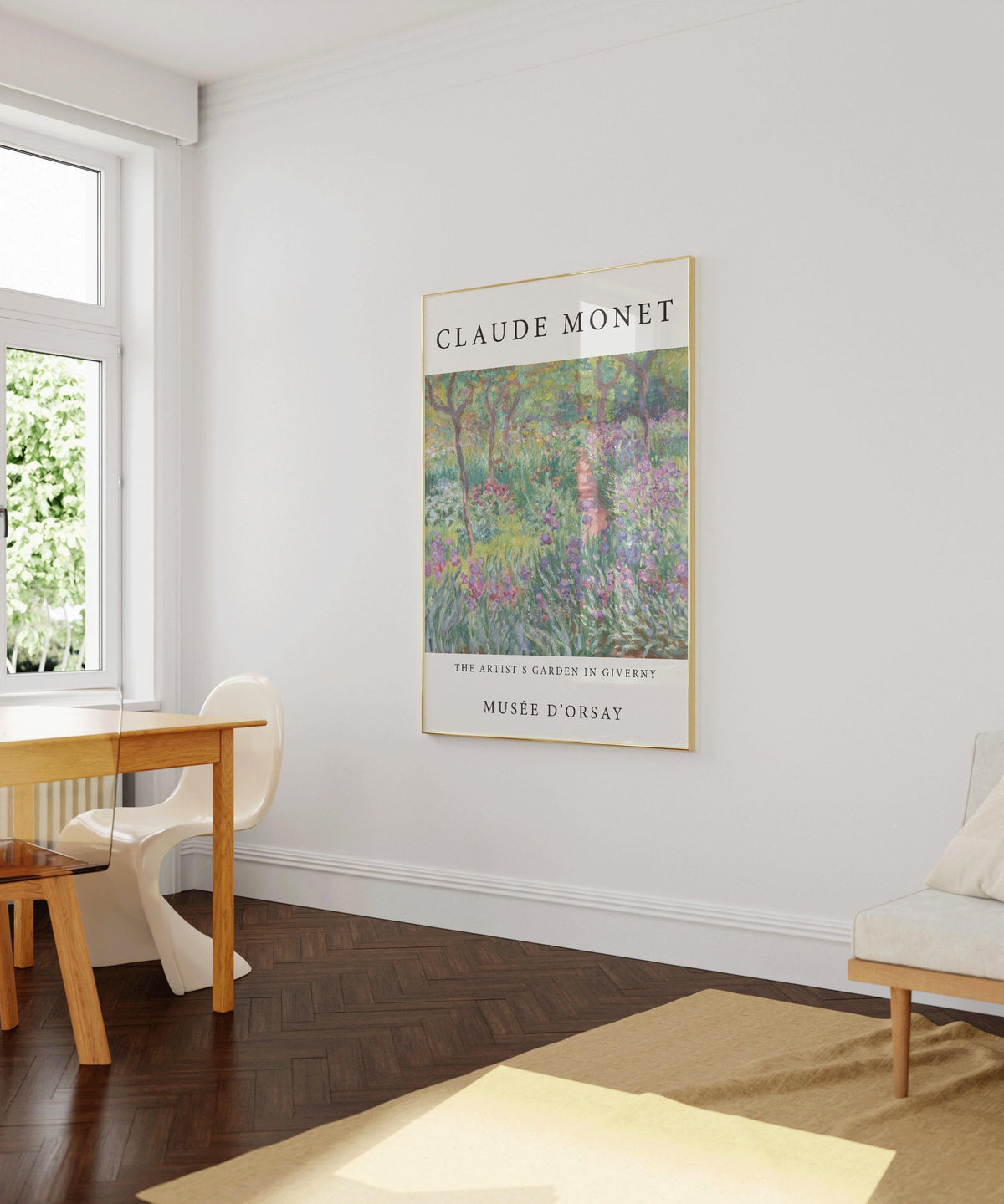 Claude Monet - Artist's Garden Giverny  | Famous Art Print (available handframed or unframed)