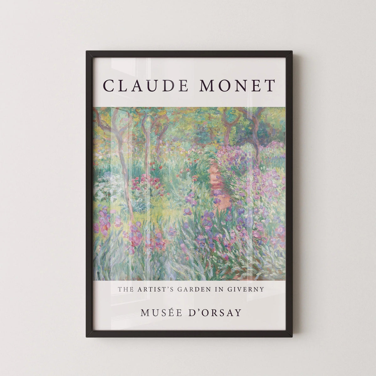 Claude Monet - Artist's Garden Giverny  | Famous Art Print (available handframed or unframed)