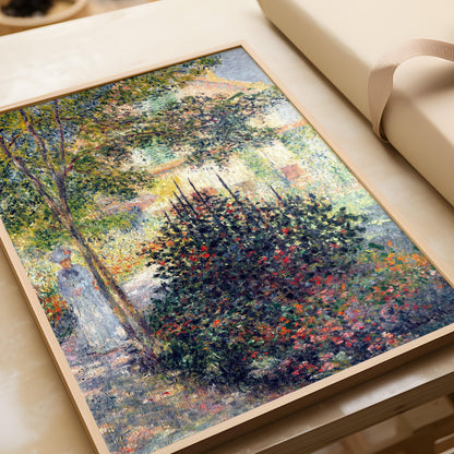 Monet's Garden at Argenteuil Print: Famous Impressionist Art