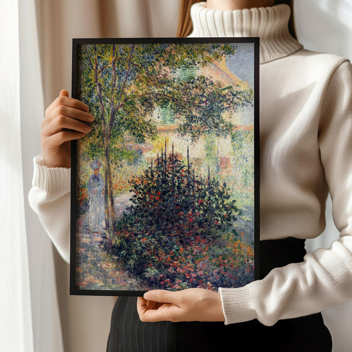 Monet's Garden at Argenteuil Print: Famous Impressionist Art