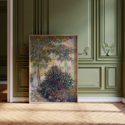 Monet's Garden at Argenteuil Print: Famous Impressionist Art