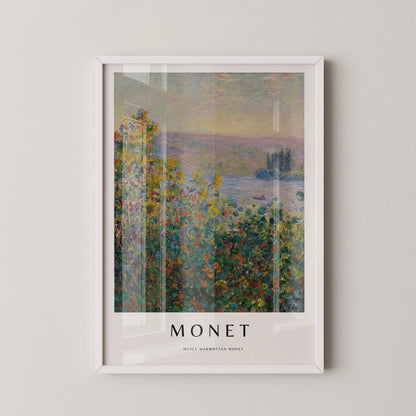 Monet Flower Beds Giclee Print: Museum-Quality Impressionist Art