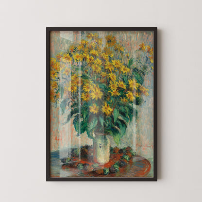 Monet Jerusalem Artichoke Flowers: Giclee Fine Art Print