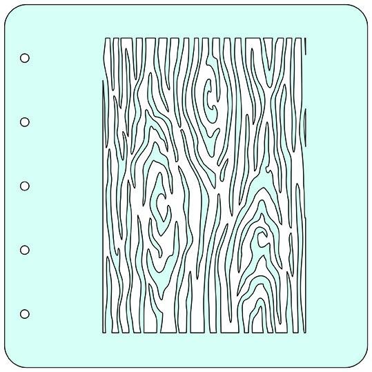 Nellie's Choice Pochoir A6 pour Kit de Couleurs Magnétiques Écorce