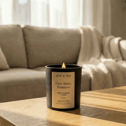 Bougie Cosy Épices Enveloppantes | Ambre Romantique + Vanille