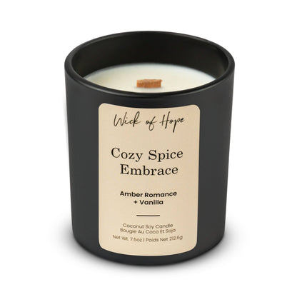 Bougie Cosy Épices Enveloppantes | Ambre Romantique + Vanille