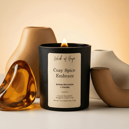 Bougie Cosy Épices Enveloppantes | Ambre Romantique + Vanille
