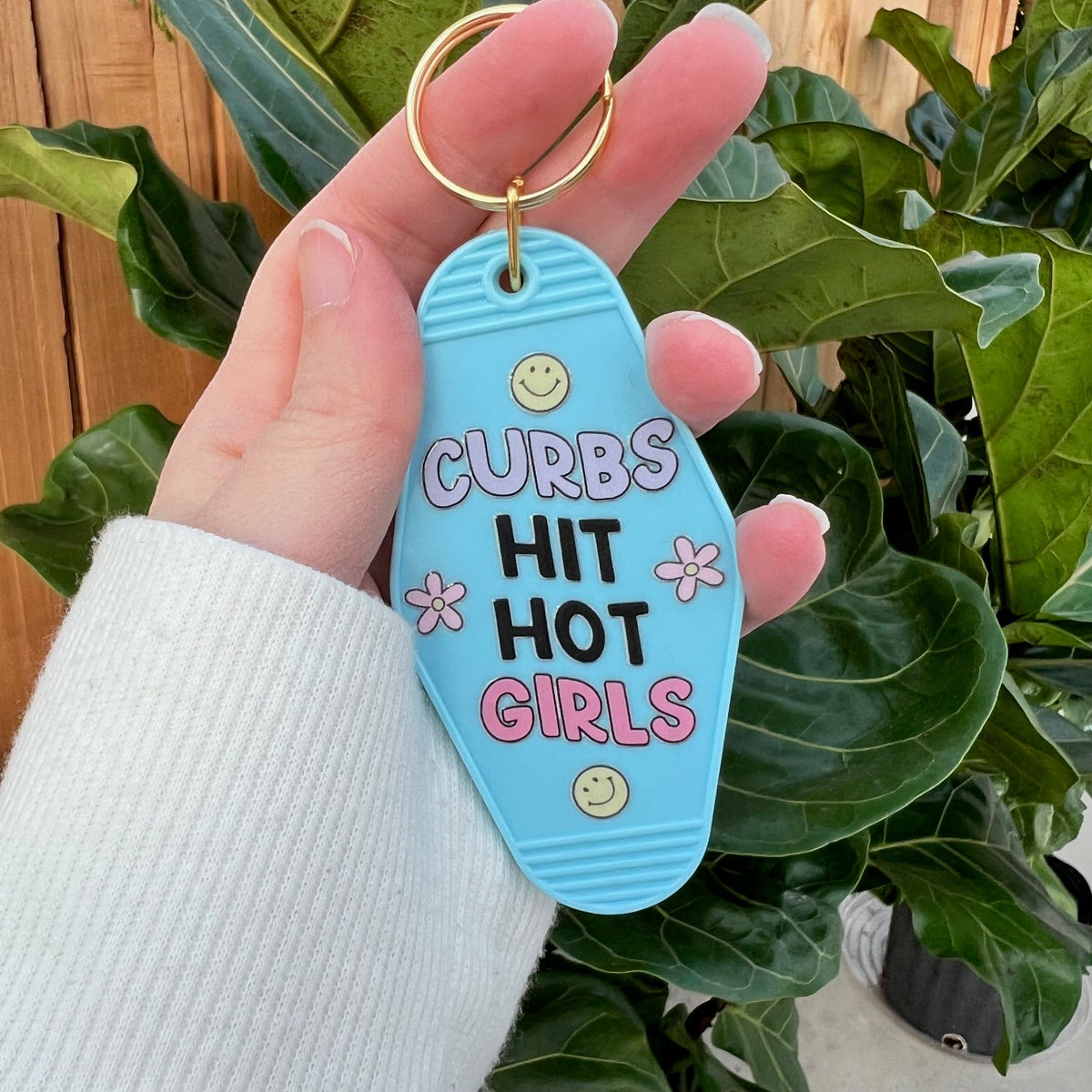 Curbs Hit Hot Girls Keychain