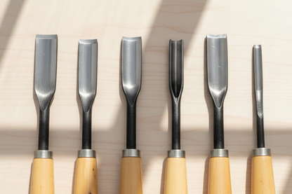Large Wood Carving Knife in a Wooden Box - Set Of 6