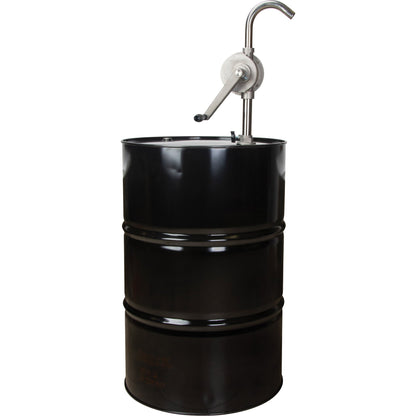 Pompe rotative à tambour, acier inoxydable, convient aux fûts de 208 L, 355 ml/course