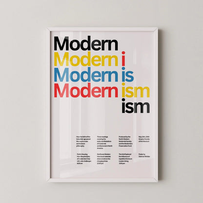 Modernism Typography Art Print: Dietmar Winkler Giclee Poster