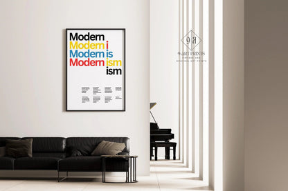 Modernism Typography Art Print: Dietmar Winkler Giclee Poster