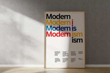 Modernism Typography Art Print: Dietmar Winkler Giclee Poster