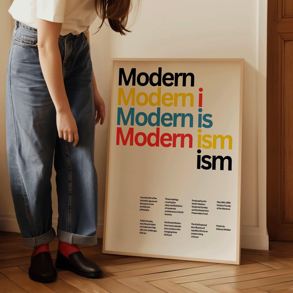 Modernism Typography Art Print: Dietmar Winkler Giclee Poster