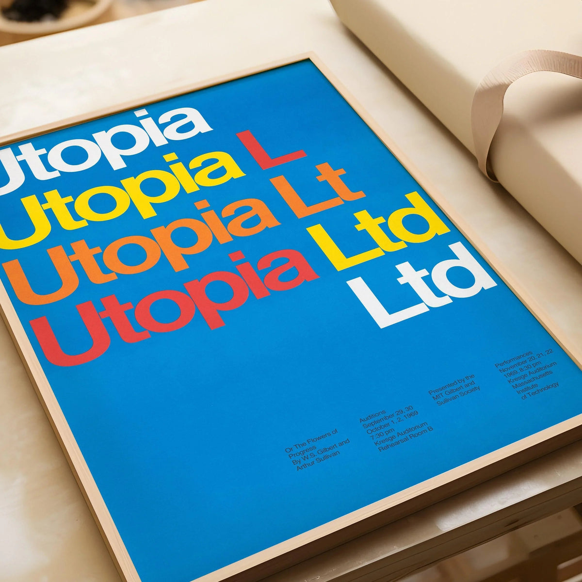 Dietmar Winkler Utopia Print: Minimalist Typography, Giclee Fine Art