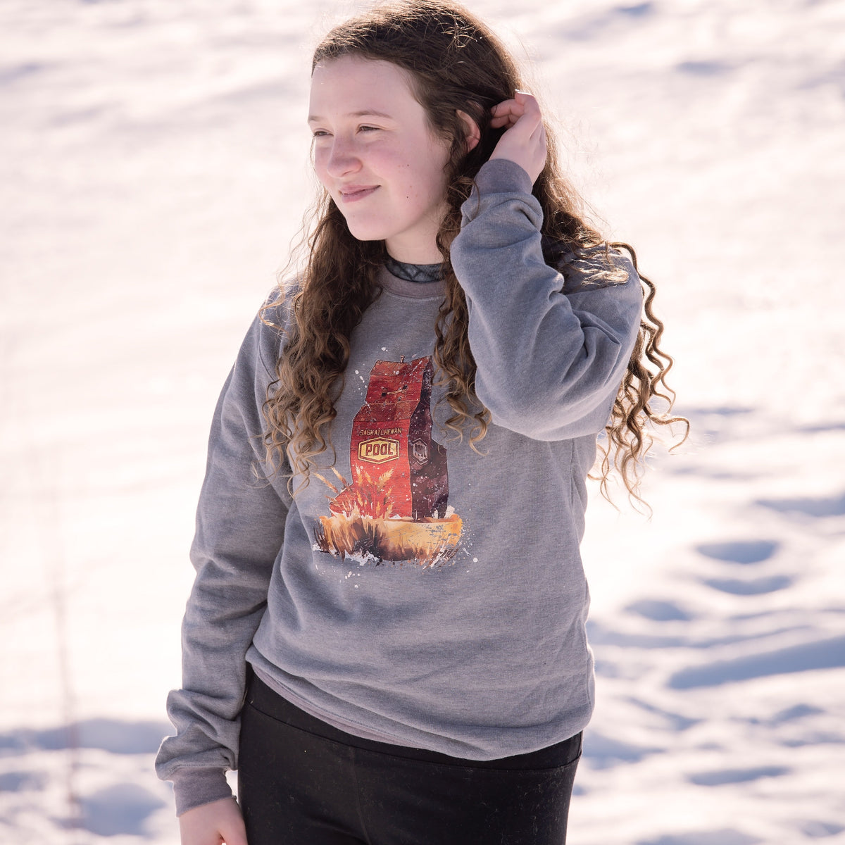 T-shirt ras du cou unisexe « Silo à grains » | Vêtements des Prairies | Vêtements de fermier