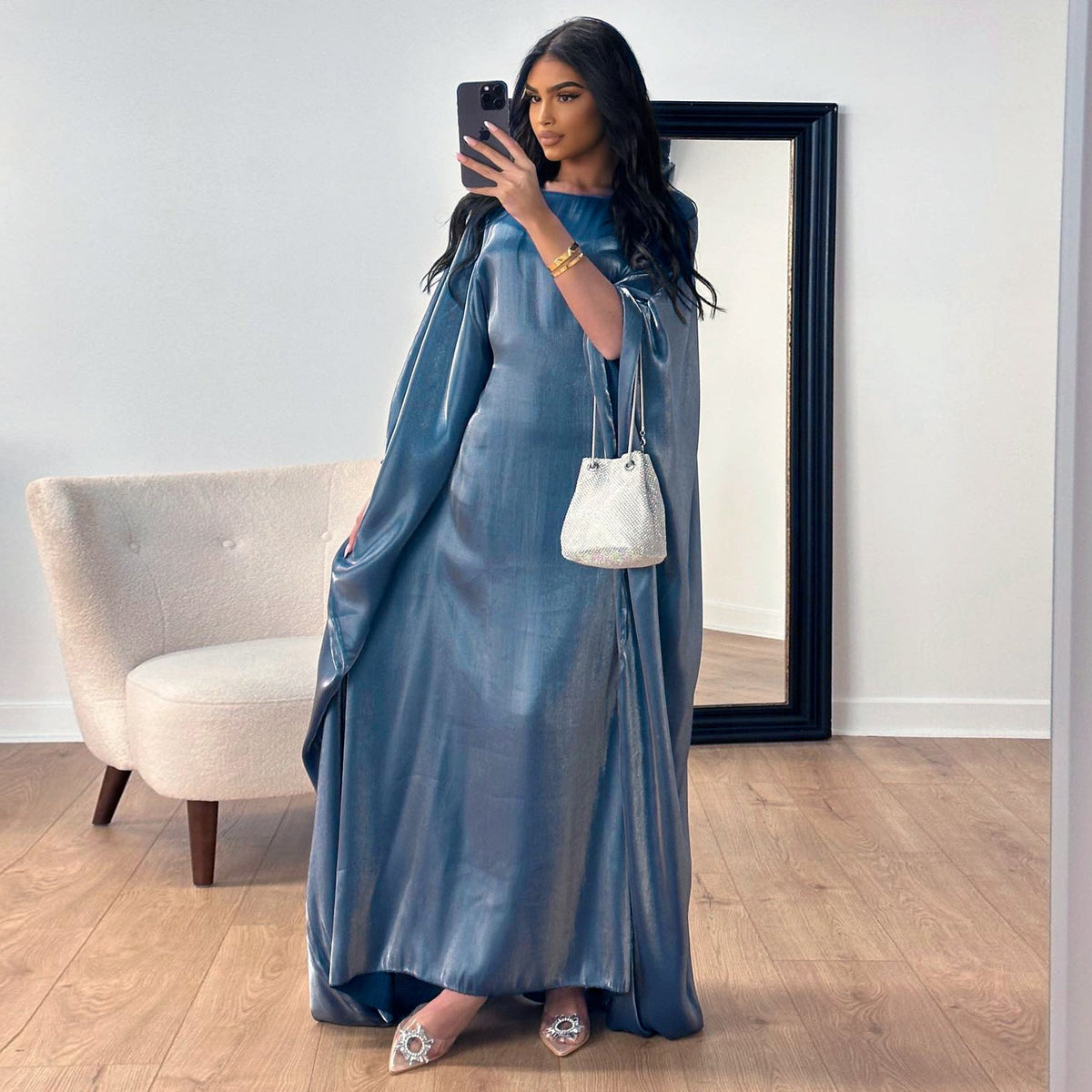 Women's Glitter Party Dress Robe – Elegant Long Evening Dress LR770