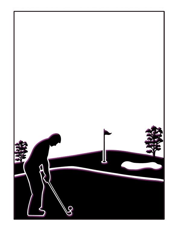 Dossier de gaufrage - Jour de golf, format 5 x 7
