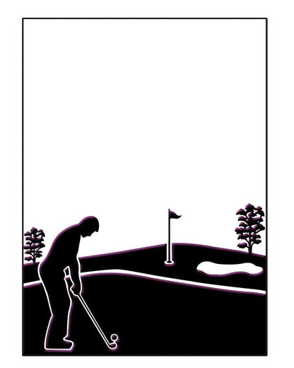 Dossier de gaufrage - Jour de golf, format 5 x 7