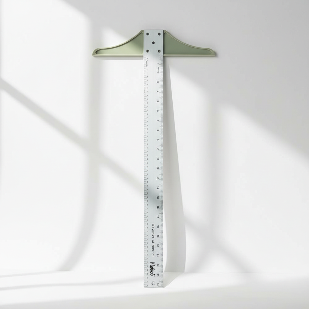 Règle té avec tête fixe en aluminium
