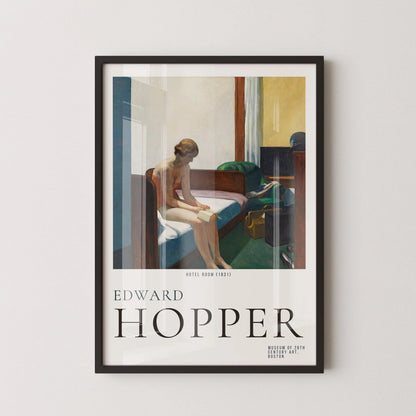 Edward Hopper - HOTEL ROOM | Famous Art (available handframed or unframed)