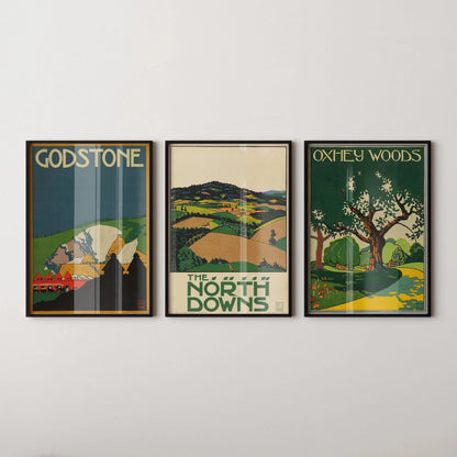 Edward McKnight Kauffer - STATEMENT TRIO London Underground | Vintage Poster Art (Available Frame or unframed)