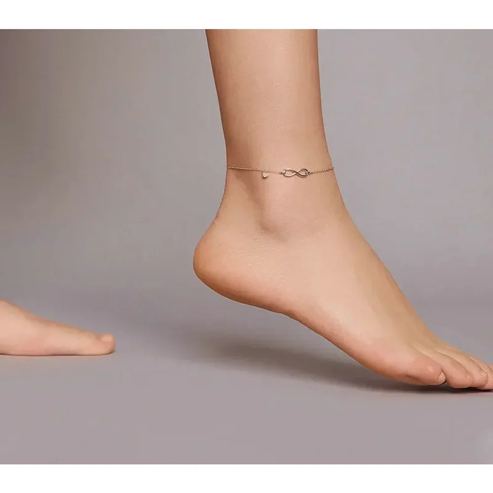 Le bracelet de cheville infini en argent sterling 925 "Endless Summer"