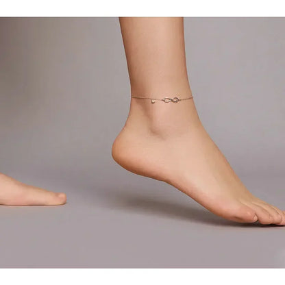 Le bracelet de cheville infini en argent sterling 925 "Endless Summer"