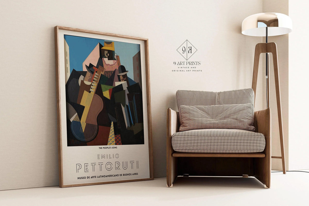 Emilio Pettoruti - The People's Song | Famous Cubist Art (available handframed or unframed)