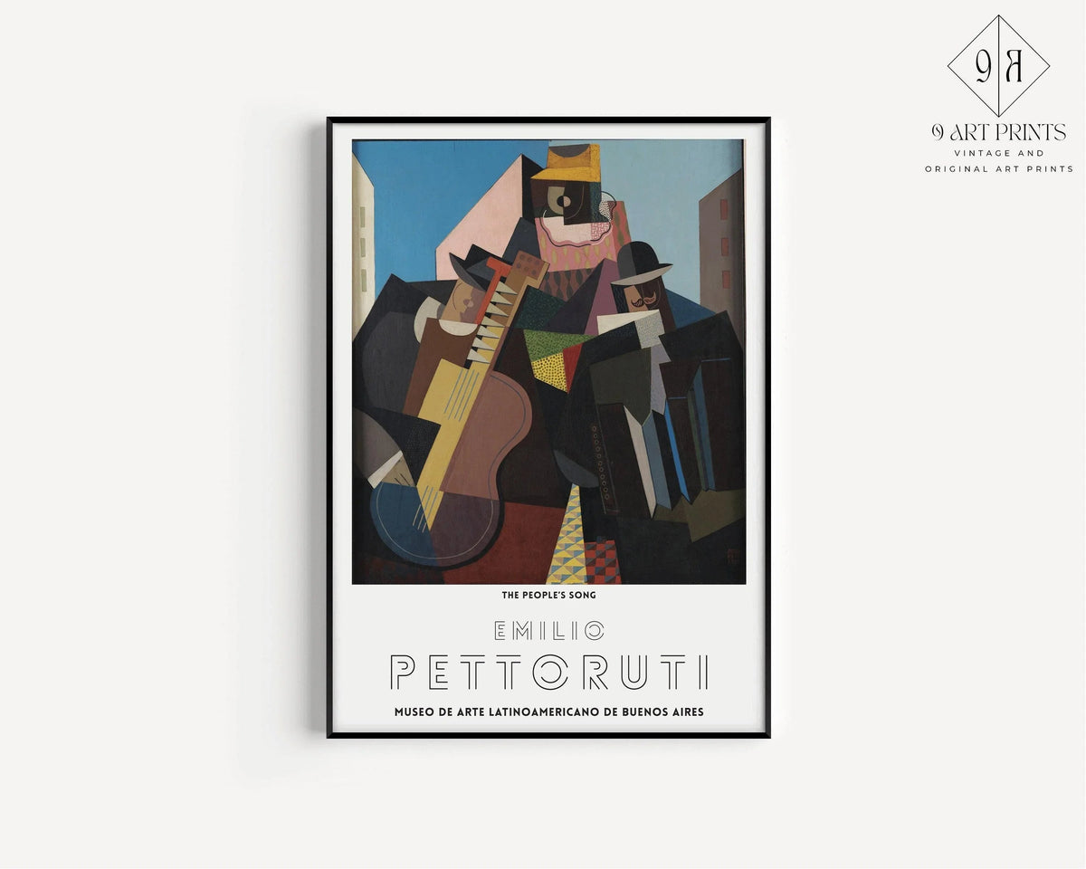 Emilio Pettoruti - The People's Song | Famous Cubist Art (available handframed or unframed)