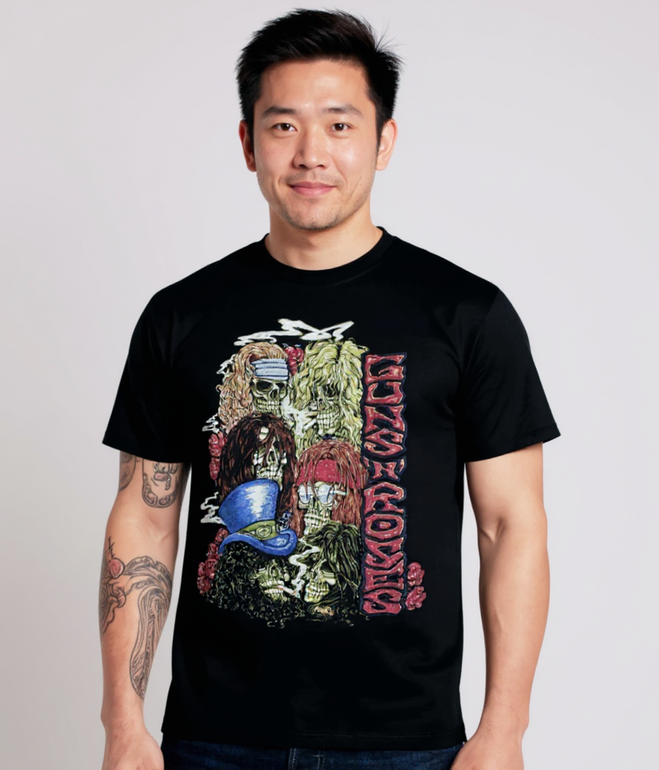 T-shirt crânes vintage Guns 'N' Roses