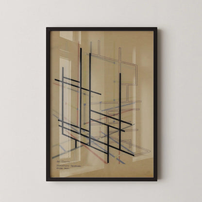 Bauhaus Structure Art Print: Felix del Marle Mid-Century Modern Giclee Print