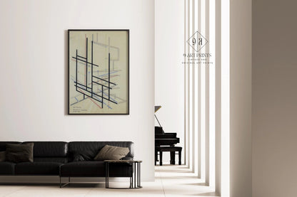 Bauhaus Structure Art Print: Felix del Marle Mid-Century Modern Giclee Print