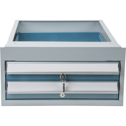 Double-Drawer Workbench, Steel, 18" W x 21" D x 9" H