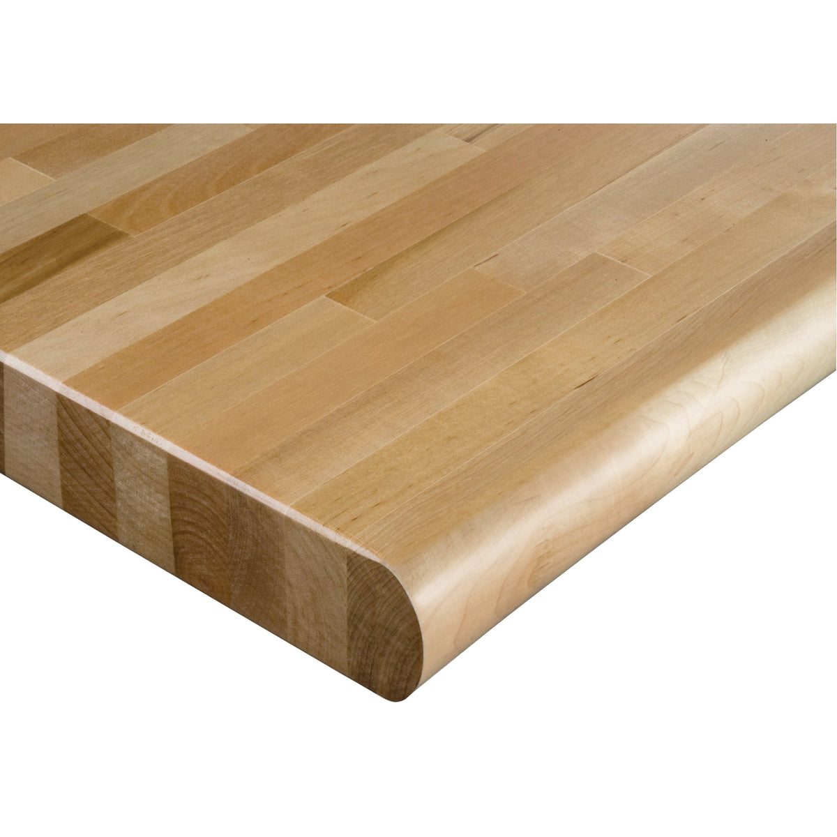 Laminated Hardwood Workbench Top, 72" W x 30" D, Bullnose Edge, 1-3/4" Thick
