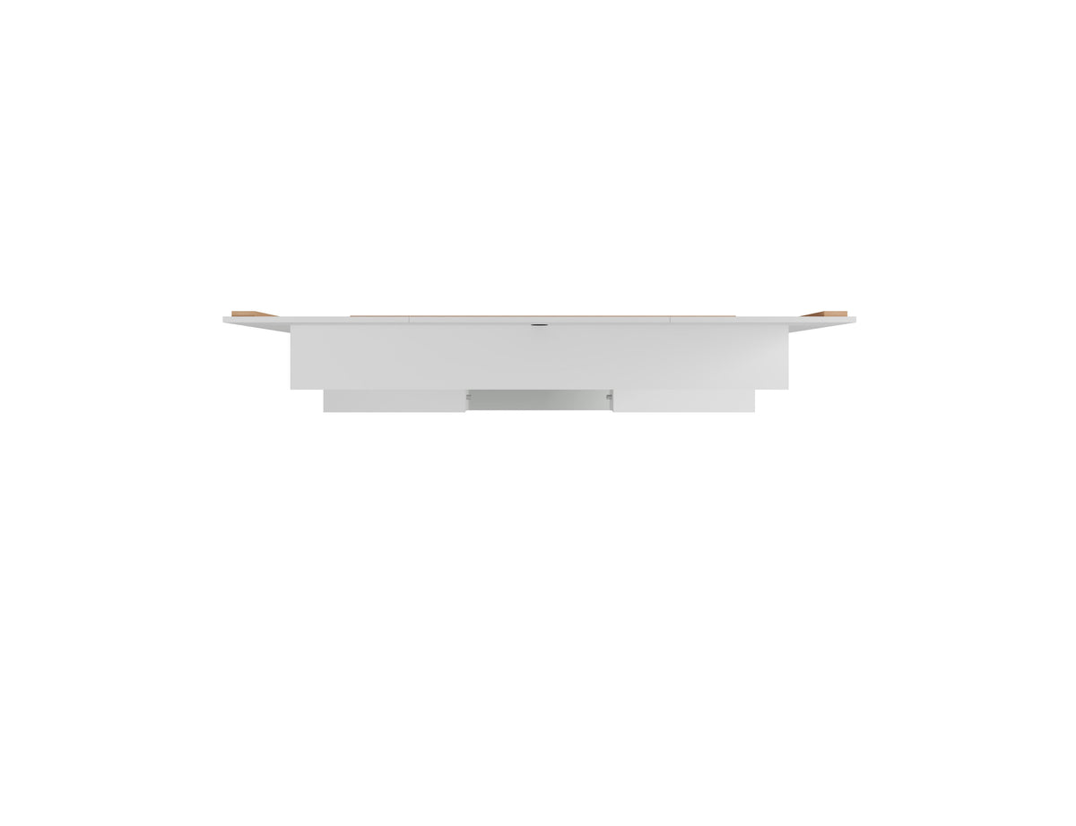 Augusta Modern Floating Shelved Entertainment Center - White Gloss