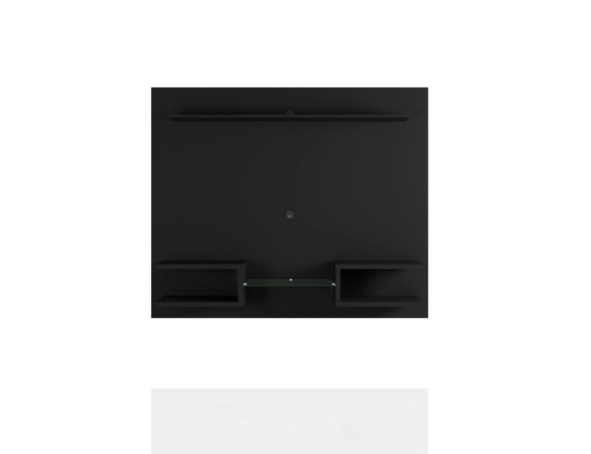 Augusta Modern Floating Shelved Entertainment Center - Black
