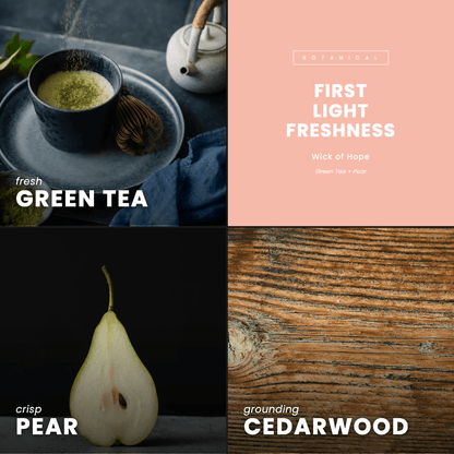 Bougie Fraîcheur Aube | Thé vert + Poire