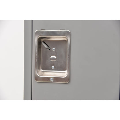 Lockers, Bank of 2, 24" x 18" x 72", Steel, Grey, Rivet (Assembled)